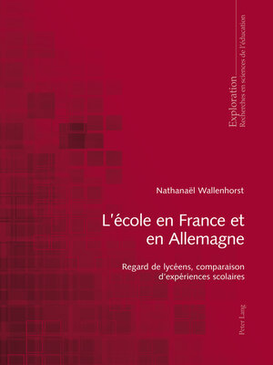 cover image of L'école en France et en Allemagne